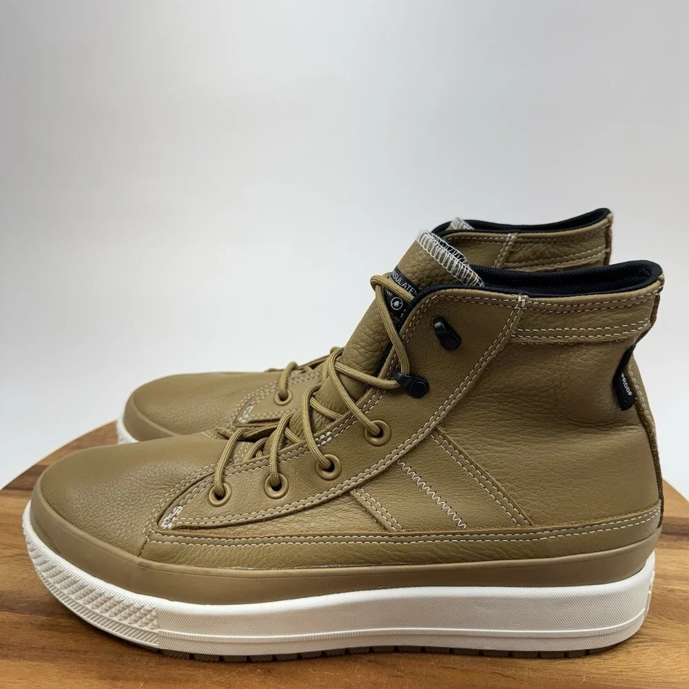 New Mens Converse CTAS Equip Toadstool Tan Leather Waterproof Sneakers Size 11 D